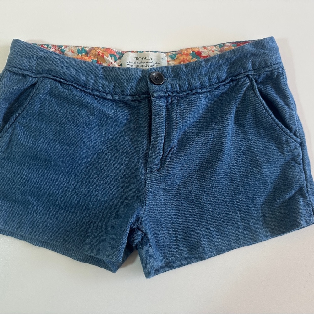 Trovata Marquette Blue Shorts Classic Summer Style